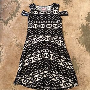 Girls cold shoulder dress